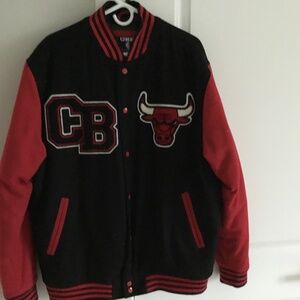 RARE NBA UNK BRAND CHICAGO BULLS BOMBER STYLE WOOL JACKET